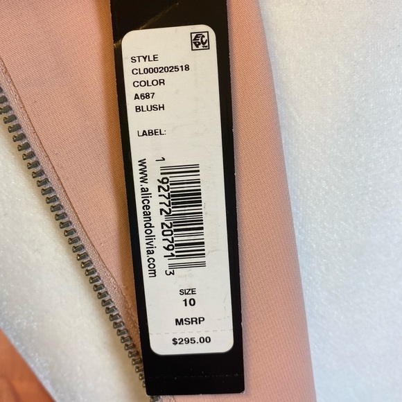 Alice + Olivia Dress Size 10 Harmony Racerback Cowl Neck A-Line Mini in Blush - Picture 7 of 14